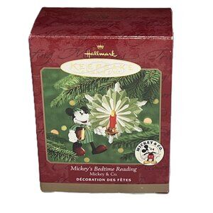 Hallmark Keepsake Ornament - Disney - Mickey’s Bedtime Reading 2000 in Box